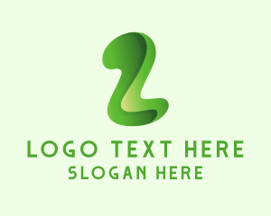 Green Abstract Number 2 Logo