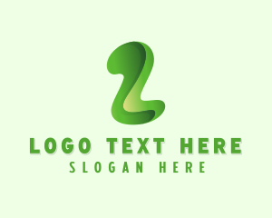 Green - Green Abstract Number 2 logo design