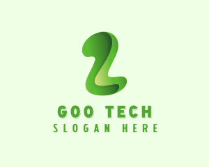 Goo - Green Abstract Number 2 logo design