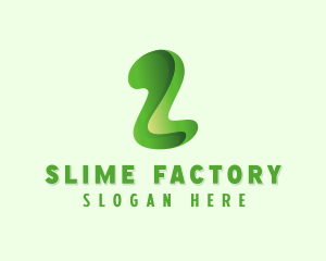 Slime - Green Abstract Number 2 logo design