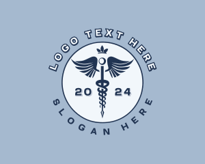 Wings - Physician Medical Caduceus logo design