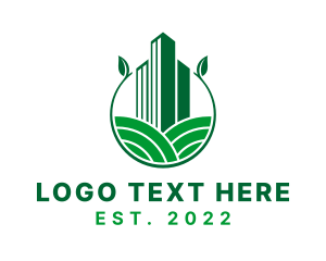 Skyline - Leaf Building Towers logo design