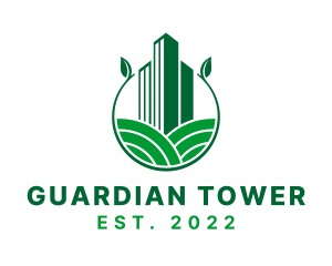 Leaf Building Towers logo design