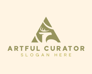 Animal Deer Letter A logo design