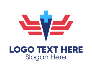 Hospital - Healthcare Medical Wings logo design