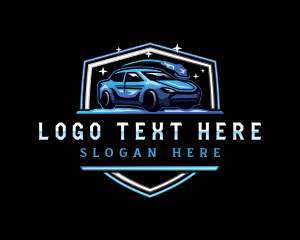 Garage - Car Cleaning Shield logo design