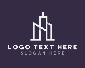 Office Space - Gray Residential Building logo design