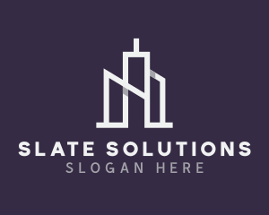 Gray Residential Building logo design