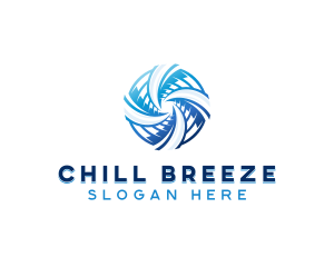 Cooling - Cooling HVAC Airflow logo design