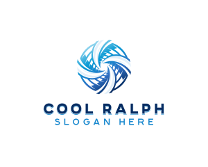 Cooling HVAC Airflow logo design