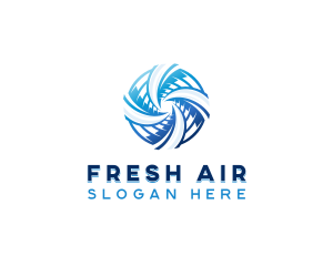 Cooling HVAC Airflow logo design