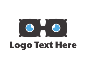 Geek - Gray Pillow Eyeglasses logo design