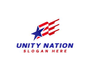 Nation - America Flag Star USA logo design