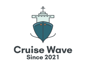 Cruiser - Blue Ferry Ship logo design