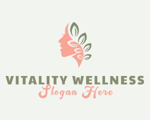 Wellness Beauty Leaves logo design