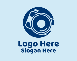 Media - Blue Photo Camera Lens logo design
