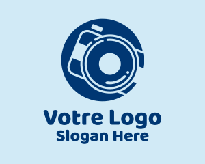 Camera Filter - Blue Photo Camera Lens logo design