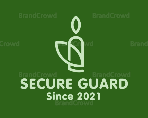 Green Leaf Candle Logo