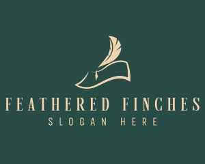  Paper Feather Quill logo design