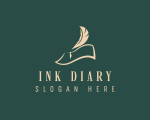 Diary - Paper Feather Quill logo design