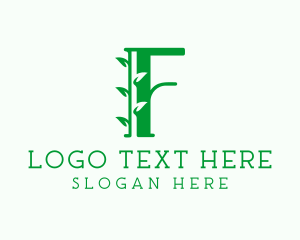 Herb - Plant Leaf Letter F logo design