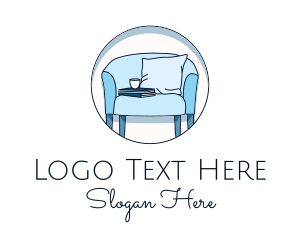 Home Decoration - Armchair Furniture Upholstery logo design