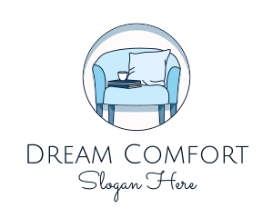 Pillow - Armchair Furniture Upholstery logo design
