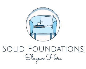 Furnishing - Armchair Furniture Upholstery logo design