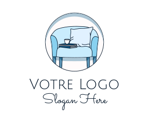 Home Decoration - Armchair Furniture Upholstery logo design