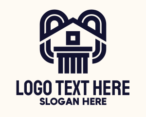 Residence - House Column Law Firm logo design