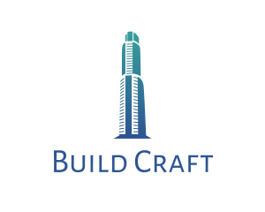 Gradient Blue Building logo design