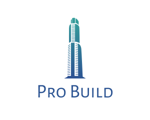 Gradient Blue Building logo design