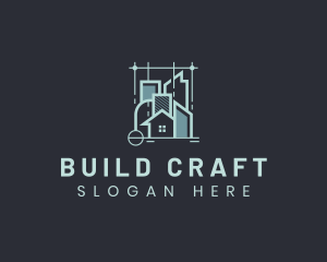 Architecture Blueprint Building logo design