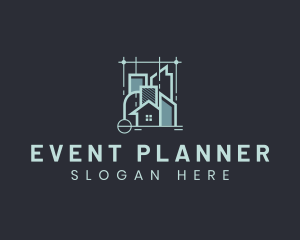 Planner - Architecture Blueprint Building logo design