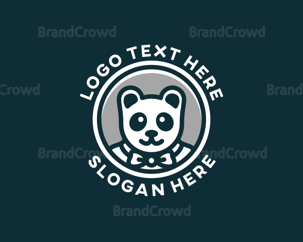 Formal Panda Bear Logo