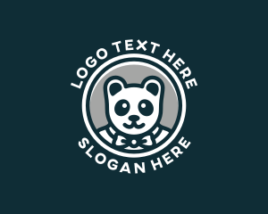 Servant - Formal Panda Bear logo design