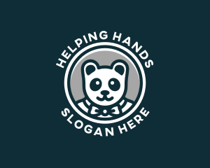 Servant - Formal Panda Bear logo design