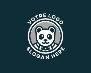 Bow Tie - Formal Panda Bear logo design
