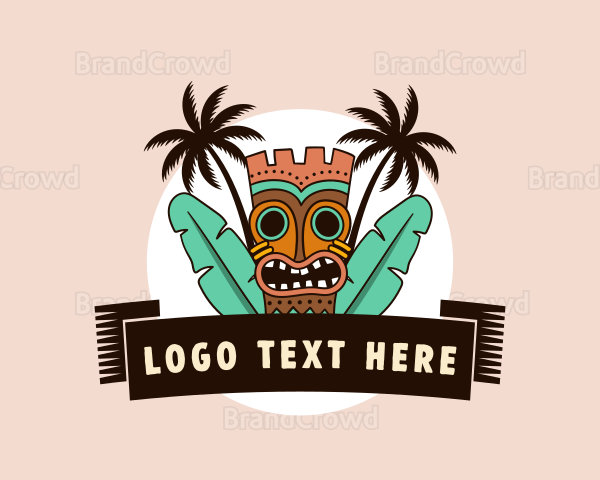 Hawaiian Tiki Beach Logo