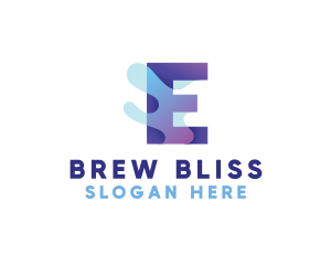 Brew - Modern Letter E logo design