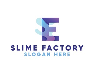 Slime - Modern Letter E logo design