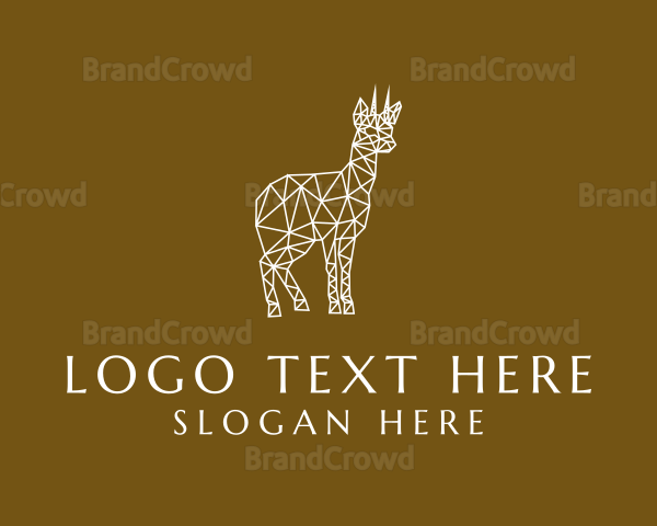 Geometric Deer Animal Logo