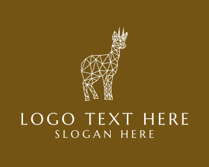 Minimal - Geometric Deer Animal logo design