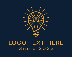 Idea - Electric Power Bulb logo design