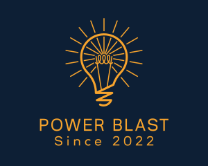 Electric Power Bulb logo design