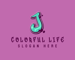 Vibrant - Modern Graffiti Letter J logo design