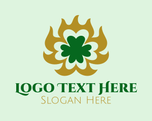 Ireland - Elegant Clover Shamrock logo design