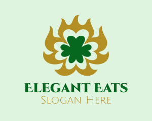 Elegant Clover Shamrock  logo design