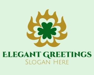 Elegant Clover Shamrock  logo design