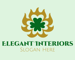 Elegant Clover Shamrock  logo design